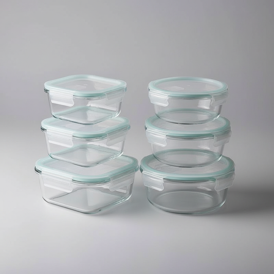 Glass Meal Prep Storage Containers – Airtight Food Containers Set